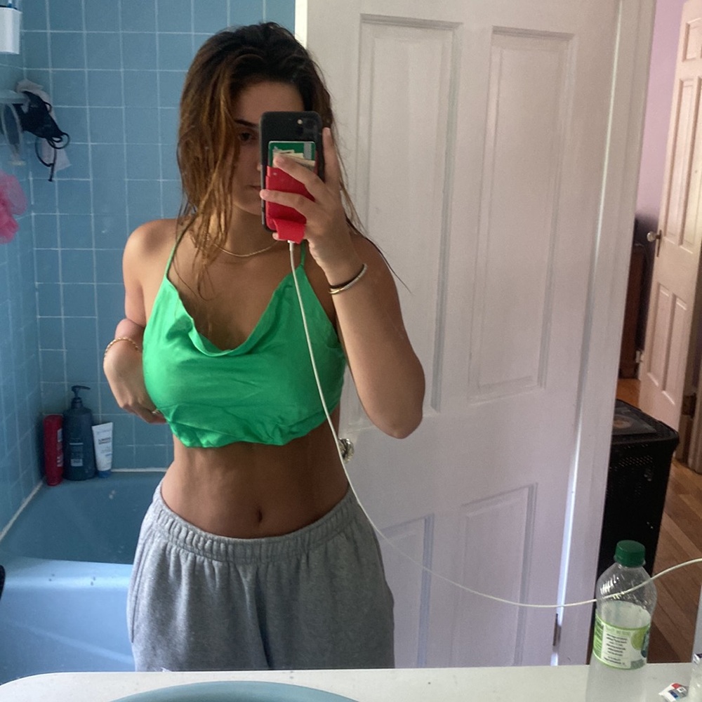 Green urban outfitters cowl neck tank